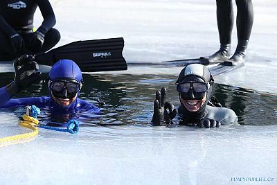 Freediving kurz v Miličíně: potápění pod ledem